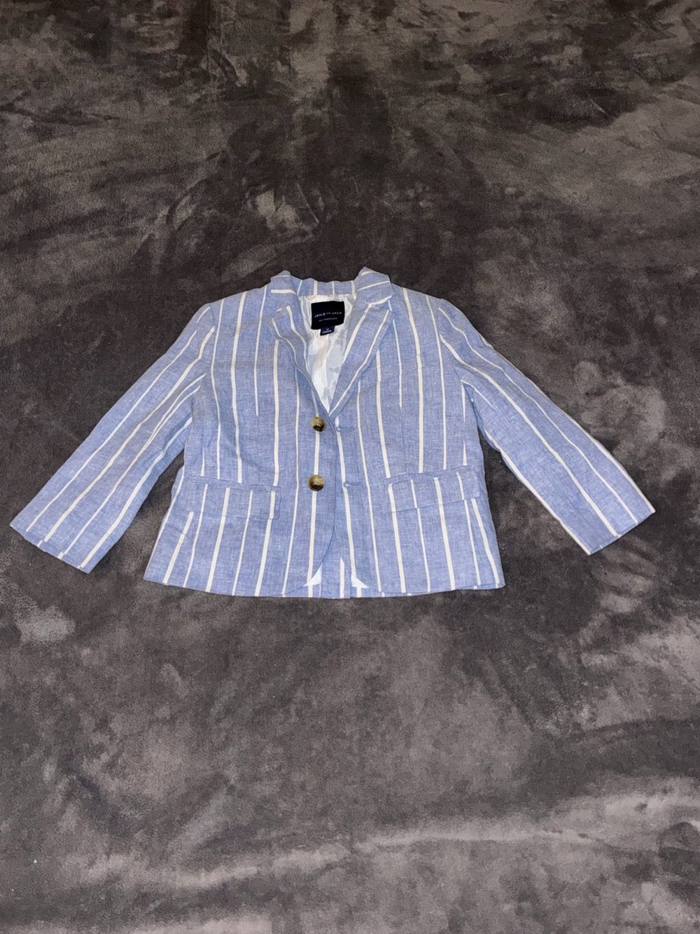Janie and Jack Blue & White Striped Girls' Blazer